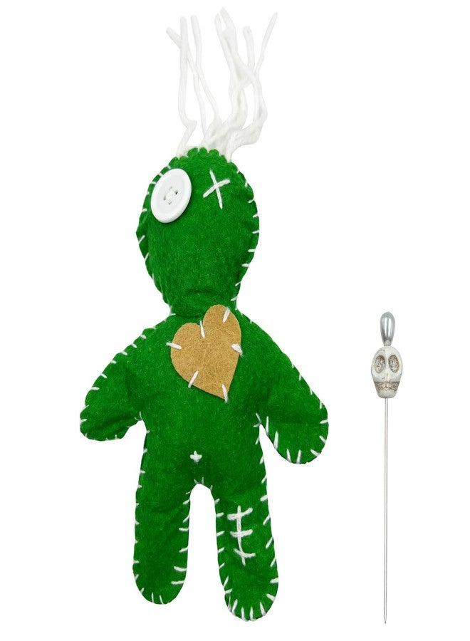Stitch-Witch 6.2" Handmade Green Dollar Voodoo Doll for Fertility/Wealth/Growth/Halloween Decor - Image 1